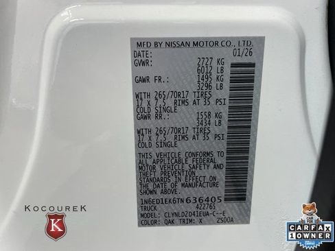 Used 2026 Nissan Frontier PRO-4X w/ Pro-4x Convenience Package AWD/4WD image 27