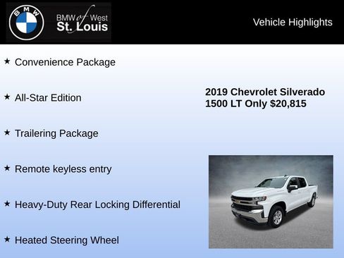 Used 2019 Chevrolet Silverado 1500 LT w/ All-Star Edition AWD/4WD image 9