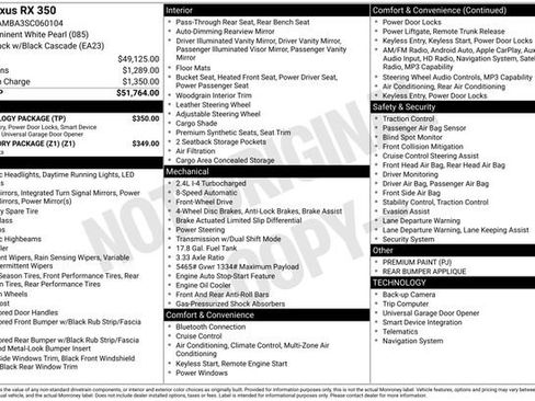 Used 2025 Lexus RX 350 FWD w/ Technology Package image 23