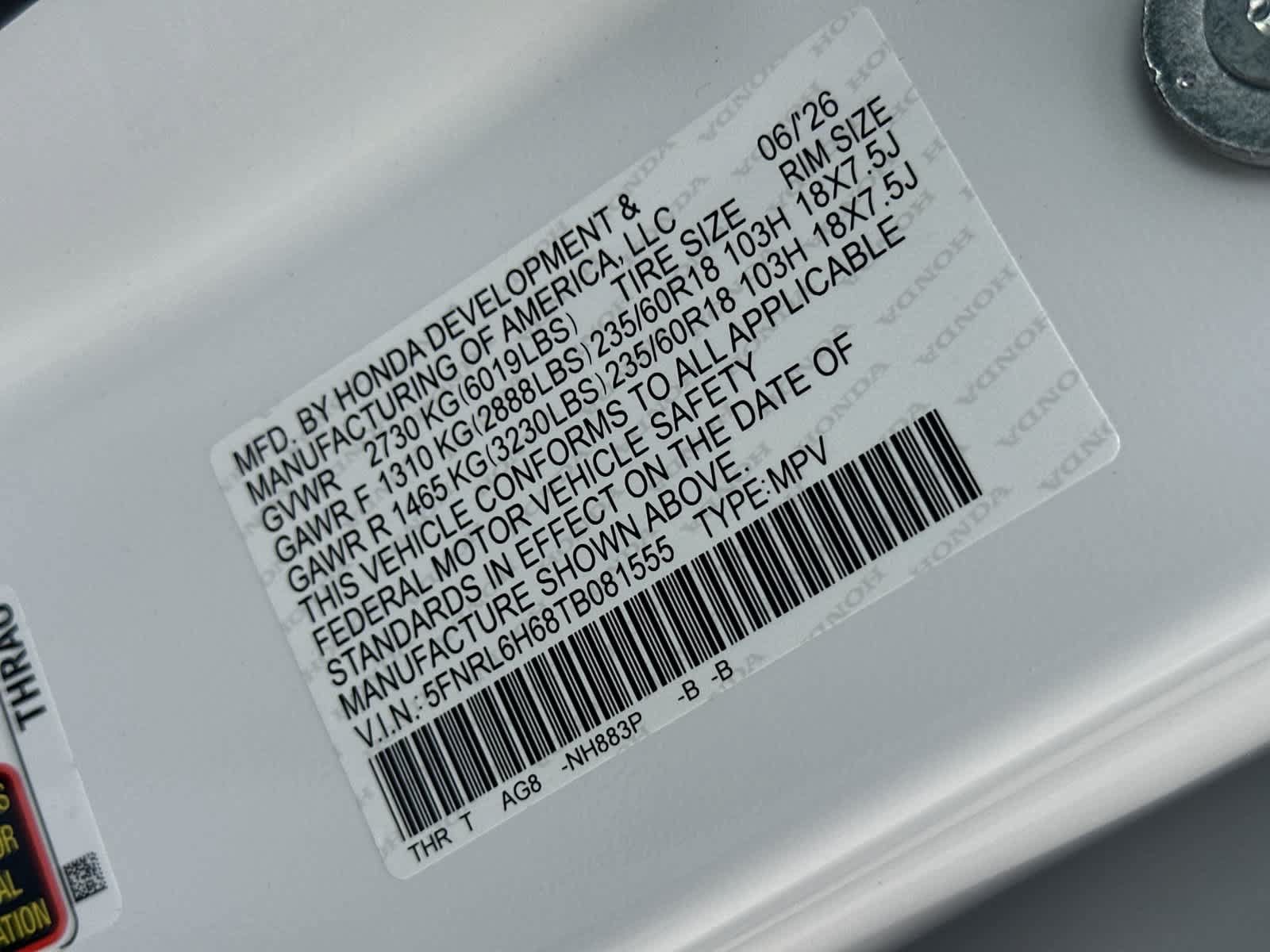 New 2026 Honda Odyssey EX-L image 22