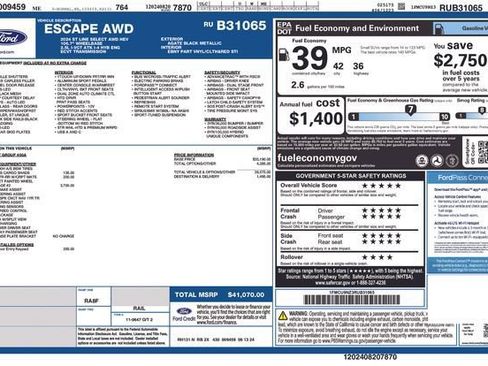 Used 2024 Ford Escape ST-Line Select w/ Tech Pack #2 AWD/4WD image 20