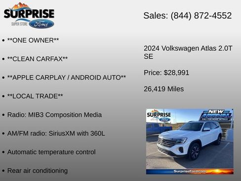 Used 2024 Volkswagen Atlas SE FWD image 6
