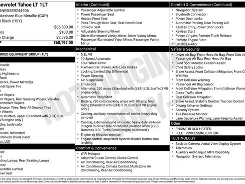 Used 2025 Chevrolet Tahoe LT AWD/4WD image 9
