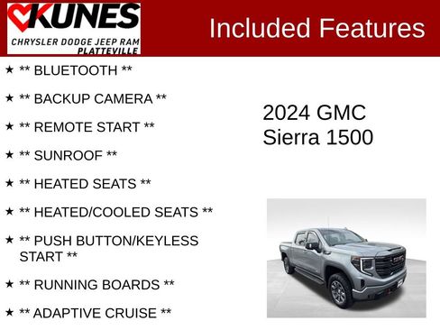 Used 2024 GMC Sierra 1500 AT4 w/ Technology Package image 2