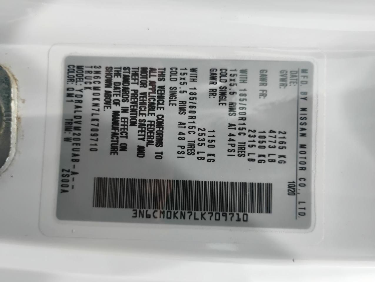 Used 2020 Nissan NV200 S w/ Back Door Glass Package FWD image 76