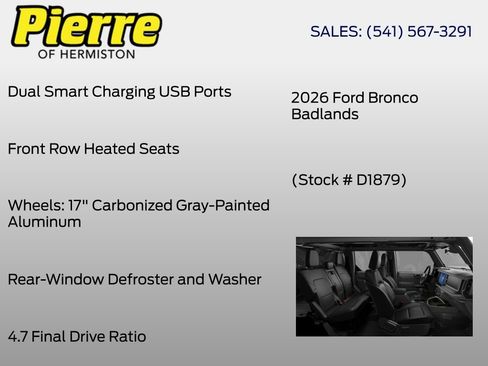 New 2026 Ford Bronco Badlands w/ Sasquatch Package AWD/4WD image 9