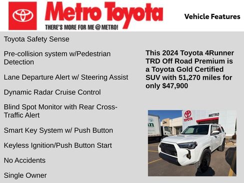 Certified 2024 Toyota 4Runner TRD Off-Road Premium w/ Moonroof Package image 11