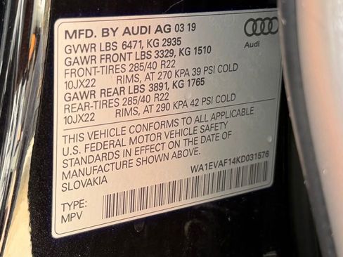 Used 2019 Audi Q8 Premium Plus w/ Premium Plus image 54