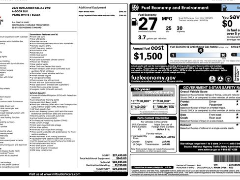 Used 2020 Mitsubishi Outlander SE FWD image 4