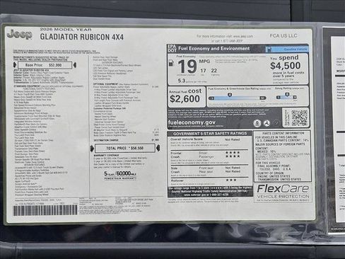 New 2026 Jeep Gladiator Rubicon w/ Steel Power Dome Hood Package AWD/4WD image 17
