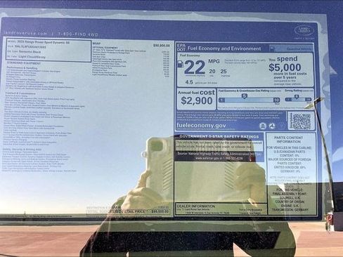 New 2025 Land Rover Range Rover Sport Dynamic SE image 16