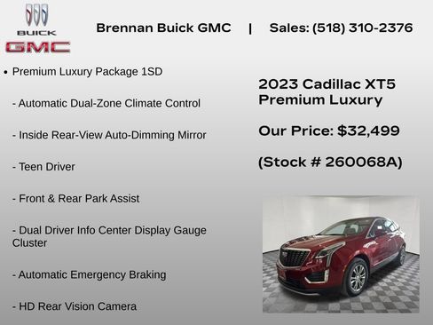 Certified 2023 Cadillac XT5 Premium Luxury w/ LPO, Floor Liner Package AWD/4WD image 6