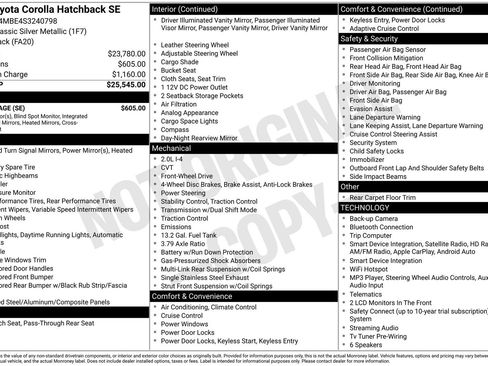 Used 2025 Toyota Corolla SE w/ SE Package FWD image 17
