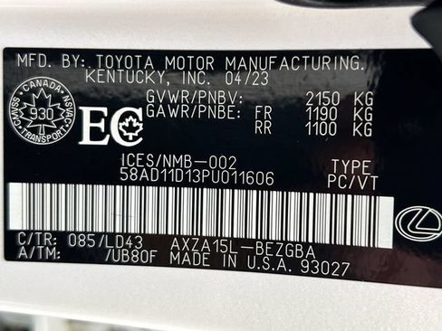 Used 2023 Lexus ES 250 w/ Premium Package AWD/4WD image 32