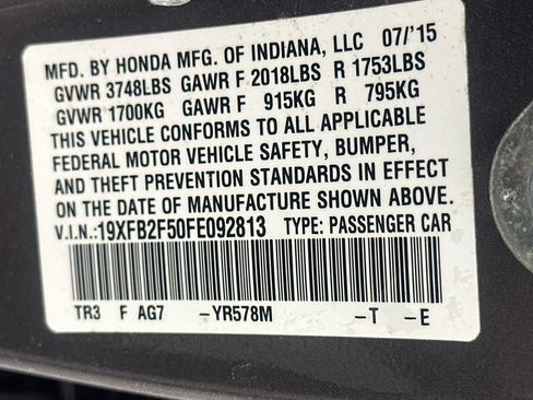 Used 2015 Honda Civic LX image 12