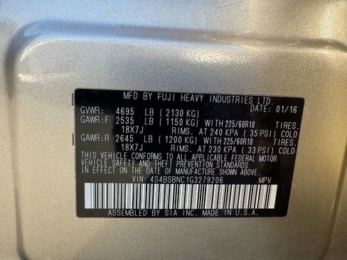 Used 2016 Subaru Outback 2.5i Limited image 29