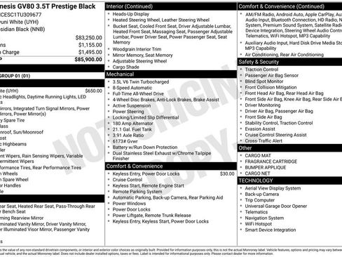 New 2026 Genesis GV80 3.5T Prestige image 9