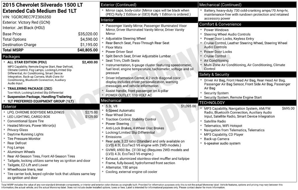 Used 2015 Chevrolet Silverado 1500 LT w/ All Star Edition RWD image 21