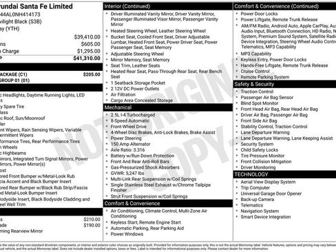 Certified 2022 Hyundai Santa Fe Limited w/ Cargo Package FWD image 3