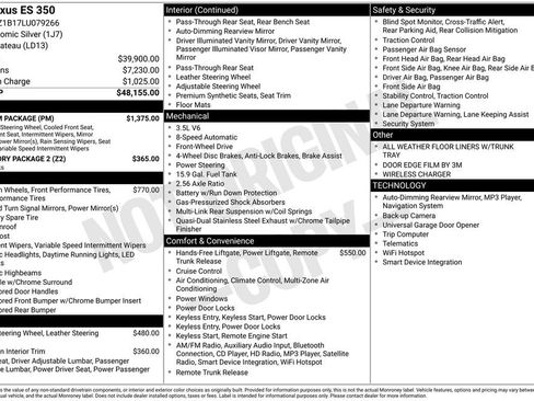 Used 2020 Lexus ES 350 w/ Premium Package image 12