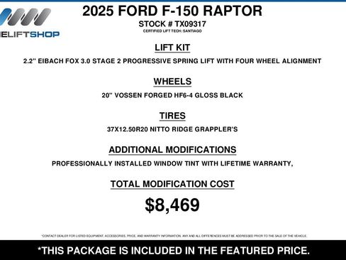 Used 2025 Ford F150 Raptor AWD/4WD image 2