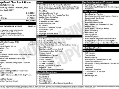 Used 2023 Jeep Grand Cherokee Altitude AWD/4WD image 6