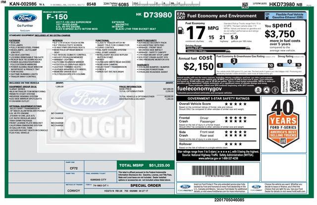 Used 2017 Ford F150 Lariat w/ Equipment Group 501A Mid AWD/4WD image 30