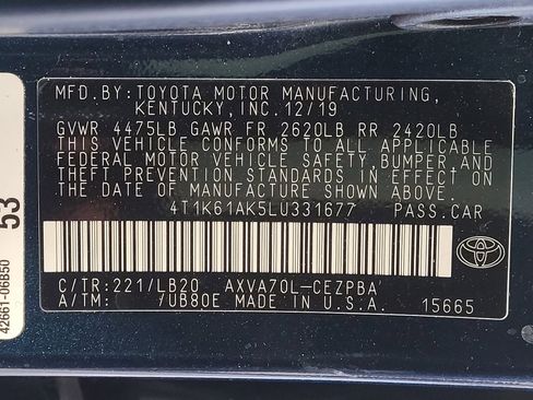 Used 2020 Toyota Camry XSE FWD image 33