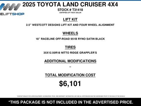 Used 2025 Toyota Land Cruiser w/ Premium Package image 2