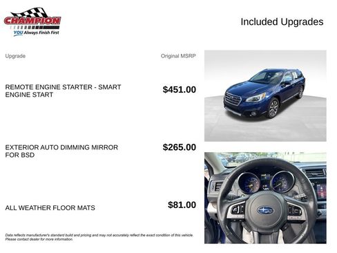 Used 2017 Subaru Outback 2.5i Touring AWD/4WD image 4