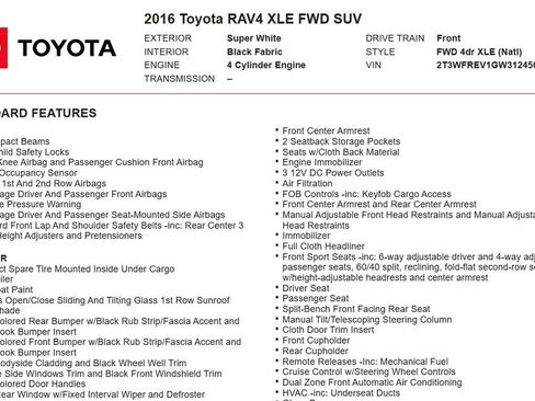 Used 2016 Toyota RAV4 XLE FWD image 17