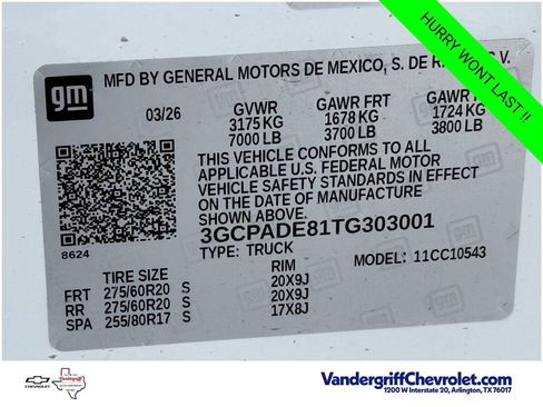 New 2026 Chevrolet Silverado 1500 RST w/ Texas Edition Plus RWD image 21