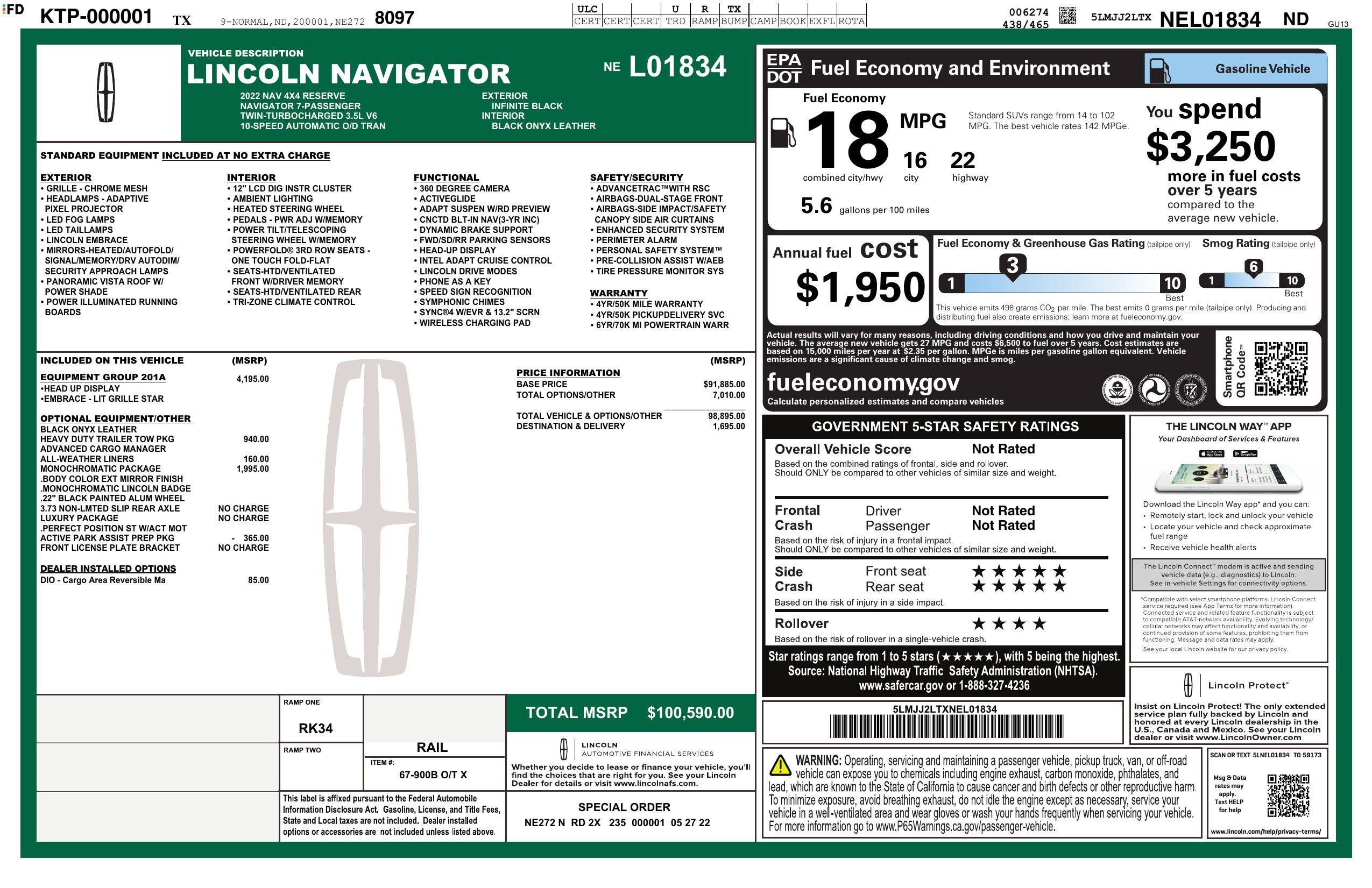 Used 2022 Lincoln Navigator Reserve AWD/4WD image 3