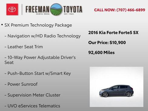 Used 2016 Kia Forte SX w/ SX Premium Technology Package image 9