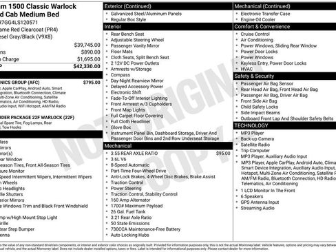Used 2020 RAM 1500 Warlock w/ Electronics Group AWD/4WD image 2