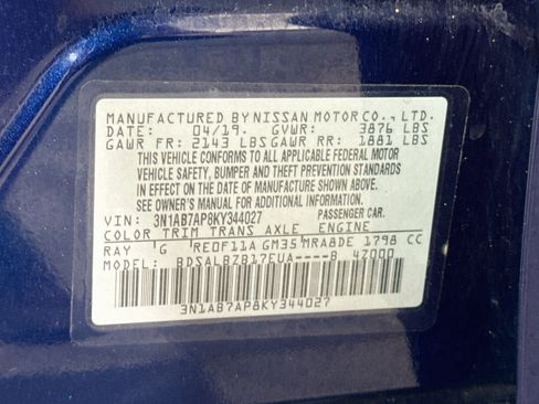 Used 2019 Nissan Sentra S FWD image 38