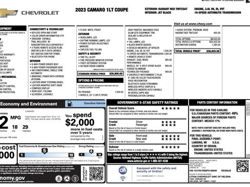 Used 2023 Chevrolet Camaro LT w/ RS Package image 4