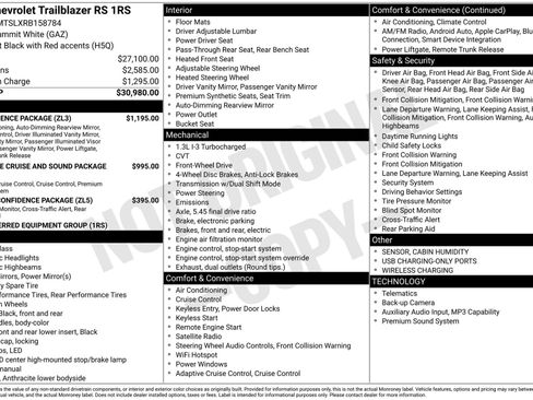Used 2024 Chevrolet TrailBlazer RS w/ Convenience Package FWD image 3