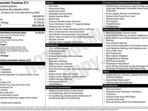New 2026 Chevrolet Traverse Z71 w/ Driver Confidence Package image 8