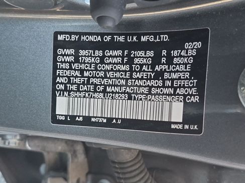 Used 2020 Honda Civic EX image 34