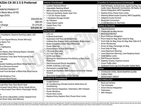 Used 2023 MAZDA CX-30 AWD 2.5 S w/ Preferred Package image 30