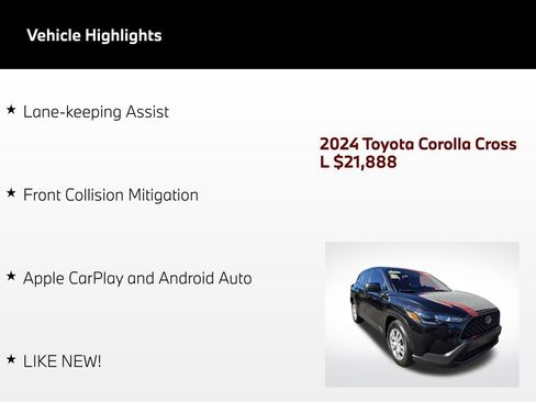 Used 2024 Toyota Corolla Cross L FWD image 4