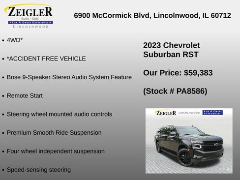 Used 2023 Chevrolet Suburban RST AWD/4WD image 6