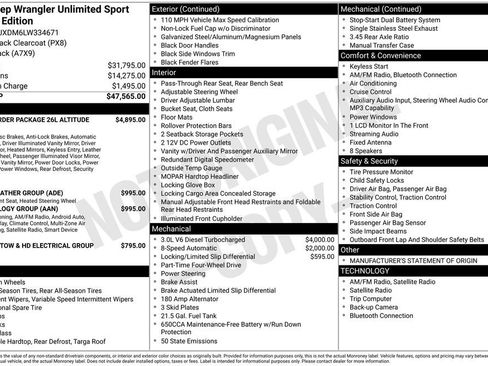 Used 2020 Jeep Wrangler Unlimited Sport image 3