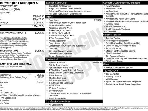 New 2026 Jeep Wrangler Unlimited Sport AWD/4WD image 9