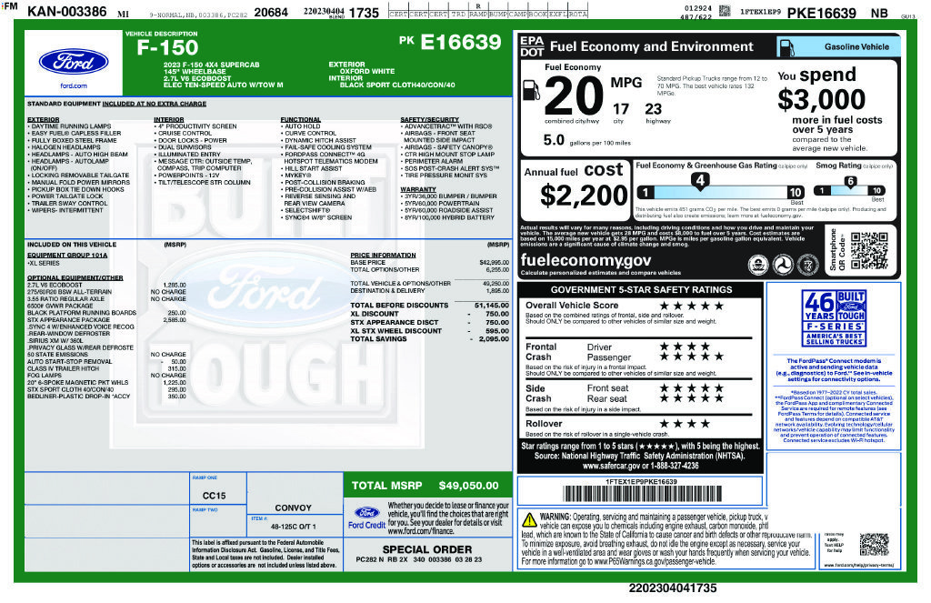 Used 2023 Ford F150 XL w/ STX Appearance Package AWD/4WD image 45