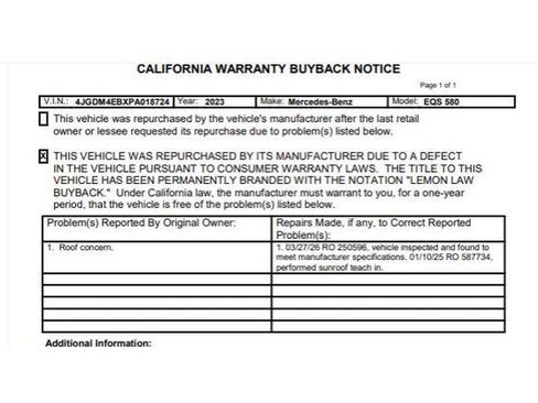 Used 2023 Mercedes-Benz EQS 580 4MATIC SUV image 6