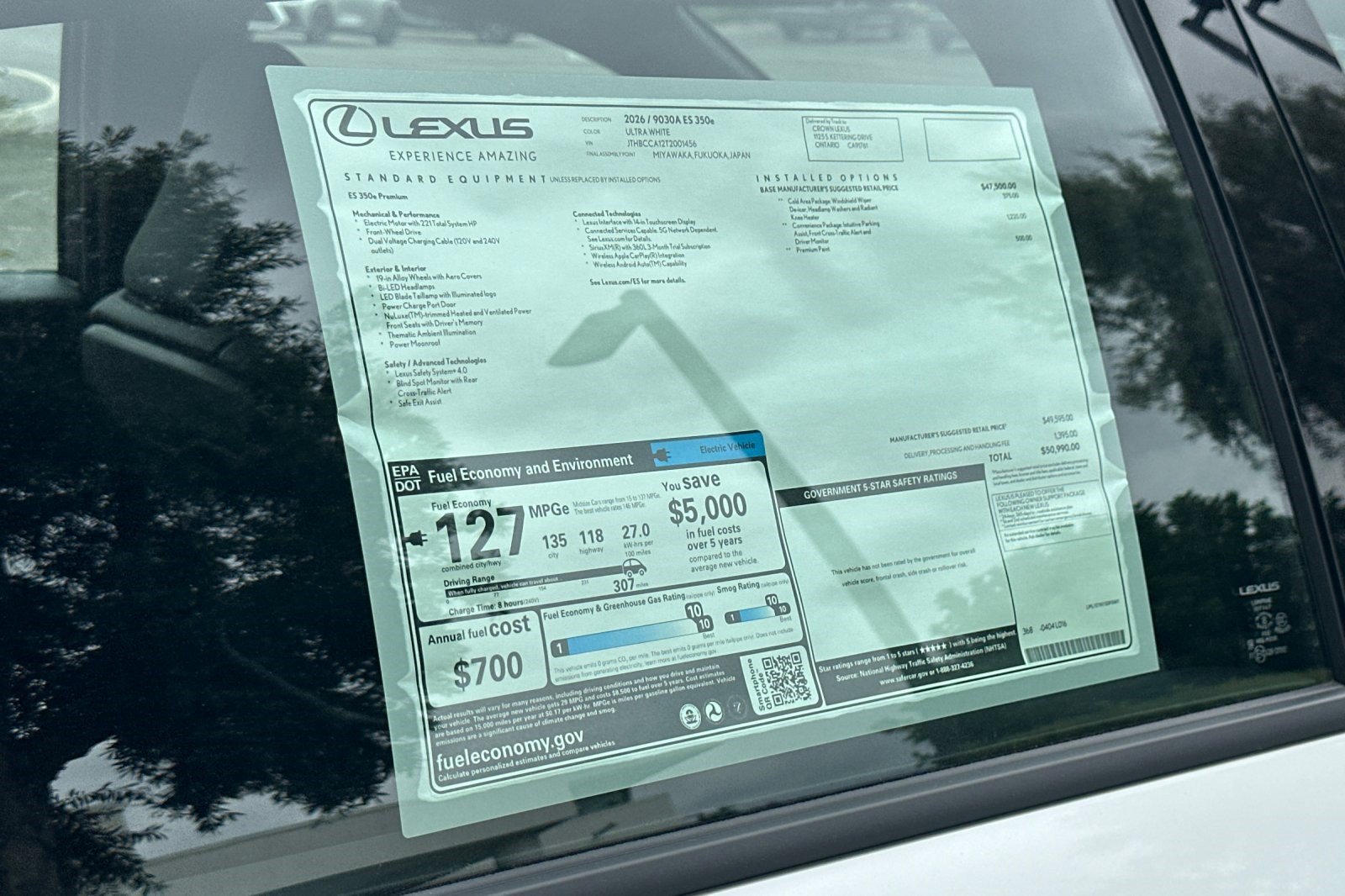 New 2026 Lexus ES 350e w/ Convenience Package FWD image 27