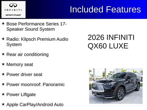 Used 2026 INFINITI QX60 Luxe w/ Cargo Package image 4