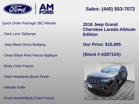 Used 2018 Jeep Grand Cherokee Altitude AWD/4WD image 12